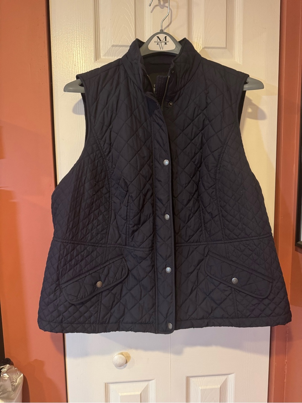 Talbots Navy Quilted Sleeveless Vest, size 3X Petite